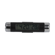 K01 Car Thermometer Clock 8.5x1.7cm ABS LCD Battery-Powered