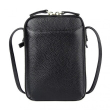 (Black)Women's PU Leather Crossbody Cell Phone Bag Large Capacity Design Suitable for Traveling