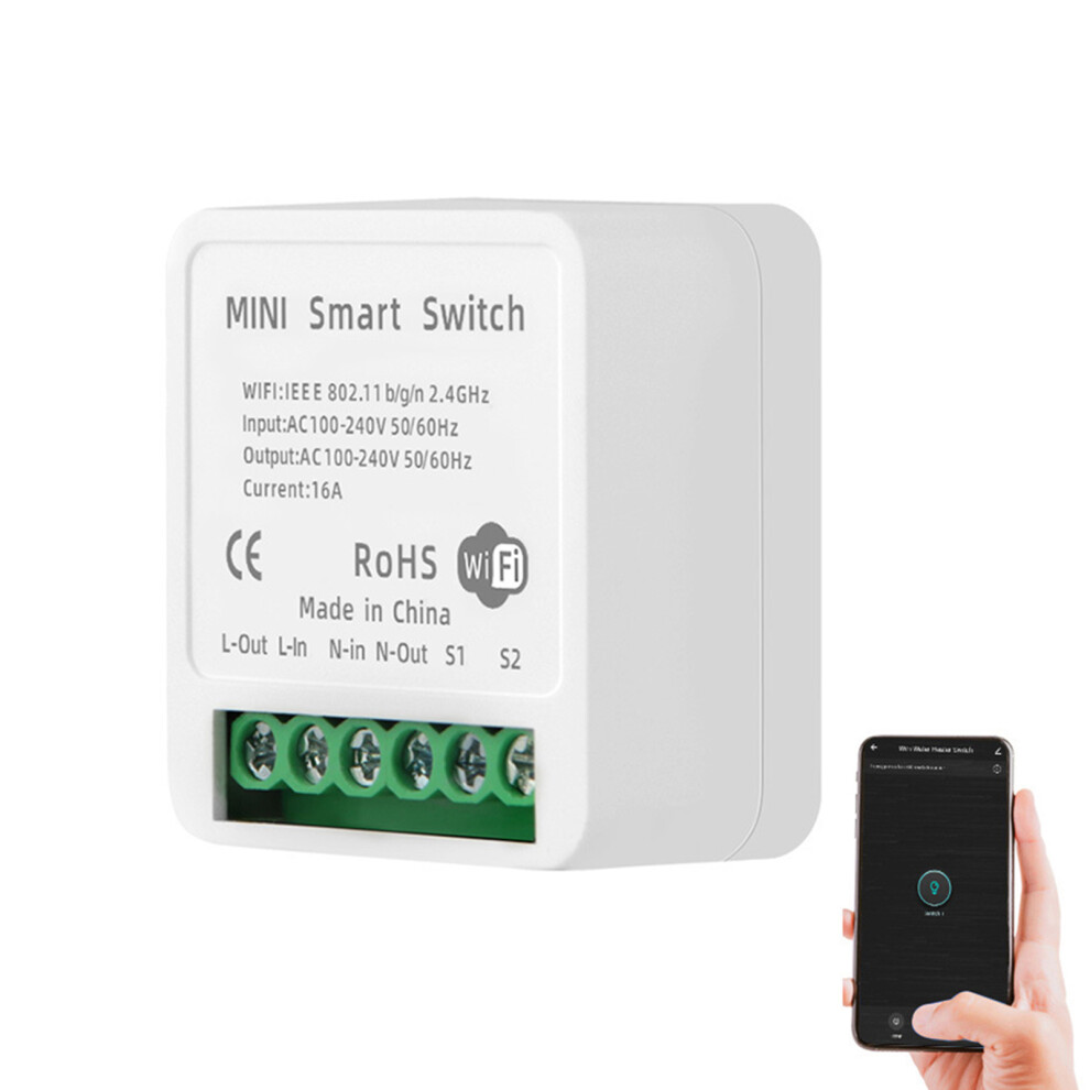 Wi-Fi Intelligent 16A Relay Switch Module App/Voice Control 100-240V 4621340430638
