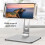 Supporto per tablet in lega di alluminio pieghevole da 24,5 cm, argento 9