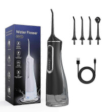 (Black)Hydropulse Pro – Portable Waterflosser with 4 Modes Oral Irrigator for Adults