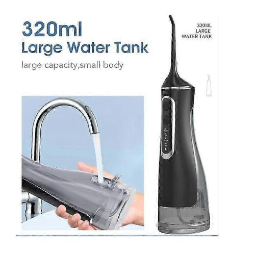 (Black)Hydropulse Pro – Portable Waterflosser with 4 Modes Oral Irrigator for Adults 1