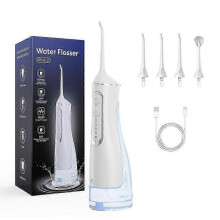 (White)Hydropulse Pro – Portable Waterflosser with 4 Modes Oral Irrigator for Adults