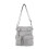 (Silver) Solid Color Women's Tote Bag Adjustable Shoulder Straps Suitable for Traveling 2