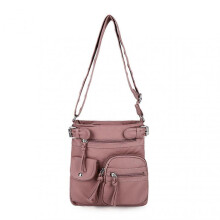 (Pink)Solid Color Women's Tote Bag Adjustable Shoulder Straps Suitable for Traveling