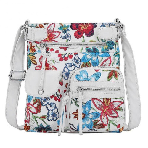 (Red And White) Solid Color Women's Tote Bag Adjustable Shoulder Straps Suitable for Traveling