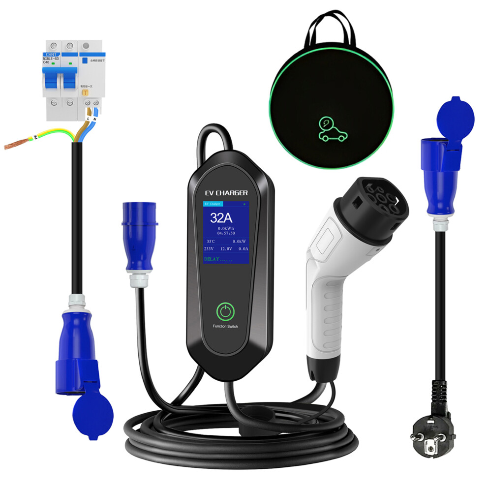 32A 7KW 5M Single-Phase 3PIN Type 2 Portable EV Charger With 2 16A-image-OPC-PJKGH65-NEW