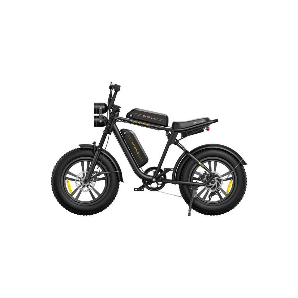 Engwe M20 - Electric Bike 20" - Range 120Km - Battery 48V26ah - Full Suspension - Shimano 7 Gears - Fat Tire Mountain Bike, Black