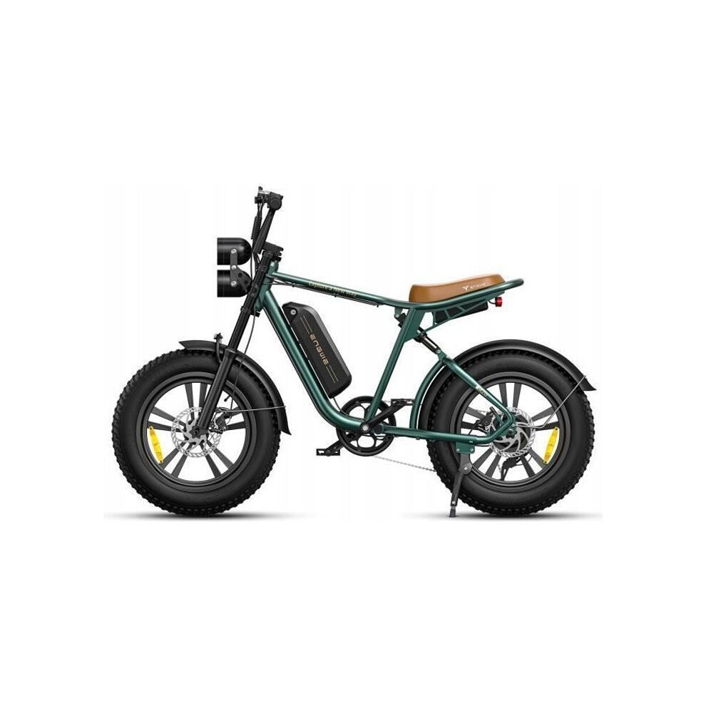 ENGWE M20 - Electric Bike 20" - Range 75km - Battery 48V13Ah - Full Suspension - Shimano 7 Speeds - Fat Bike, Green