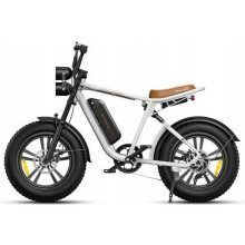 ENGWE M20 - Bicicleta Eléctrica 20" - Autonomía 75km - Batería 48V13Ah - Todo suspendido - Shimano 7 velocidades - MTB fat bike, blanco