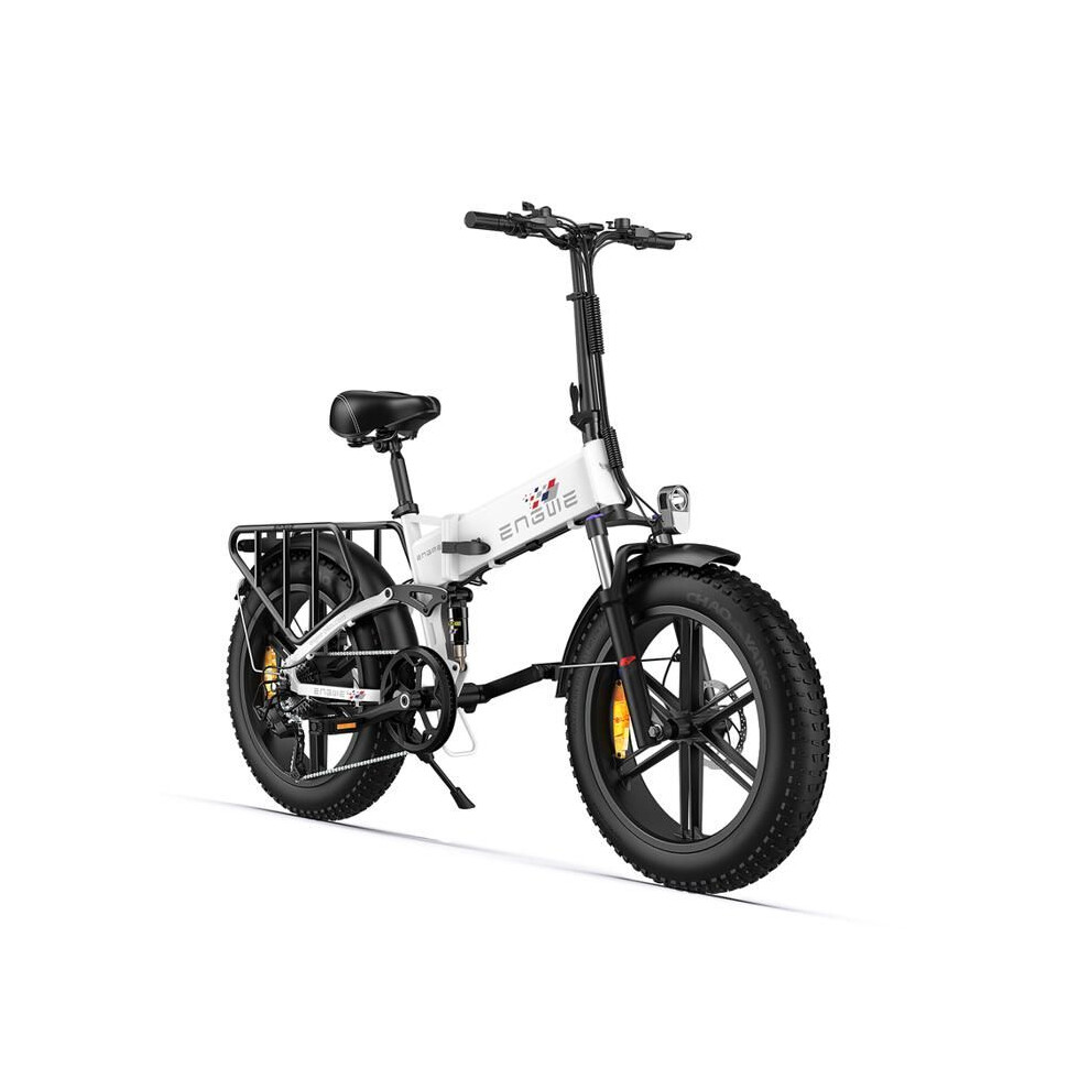 ENGWE ENGINE X - 20" Folding Electric Bike - Removable Battery 48V13Ah - Range 120km - Fat bike, White-image-OPC-PJKGP7C-NEW