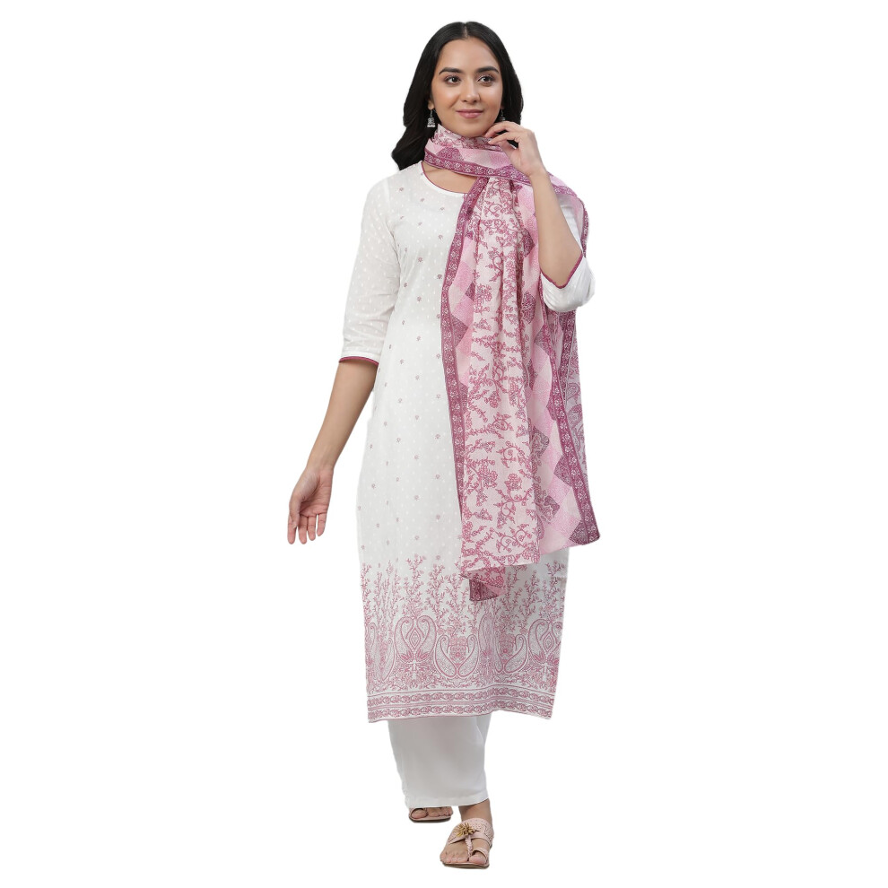 Aurelia Dupatta - Stola Da Donna In Cotone, Lilla Chiaro., Taglia Unica-image