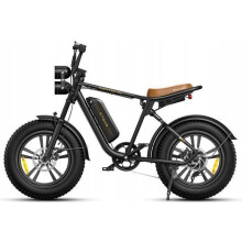 ENGWE M20 - Bicicleta Elétrica 20" - Autonomia 75km - Bateria 48V13Ah - Totalmente suspensa - Shimano 7 velocidades - MTB fat bike, Preto