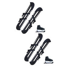 Skate Covers for Ice Skates - 3 Pairs Black Blade Protectors, 34.5x6.5cm, Child Shoe Protection Accessories