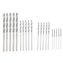 Diamond Drill Bit Set 20 Pieces 4 Sizes 1mm 1.5mm 2mm 2.5mm Twist Tip Jewelry Beach Sea Glass Shell
