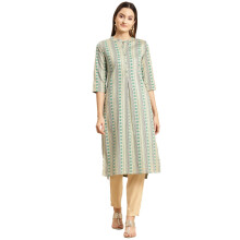 Rangita Green Cotton Flex Calf Length Printed Straight Kurti For Women | Kurta For Women_2Xl
