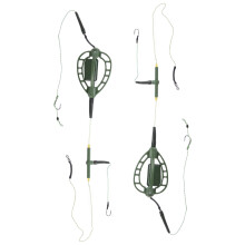 European Style Carp Bait Feeder Set 2Pcs 48g with Fast Sinking Cage Design