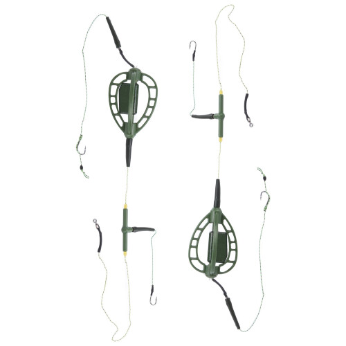 European Style Carp Bait Feeder Set 2Pcs 48g with Fast Sinking Cage Design