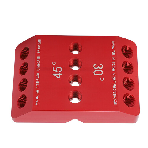 Bohrlochführungsschablone 30/45/90 Rot 4 Größen