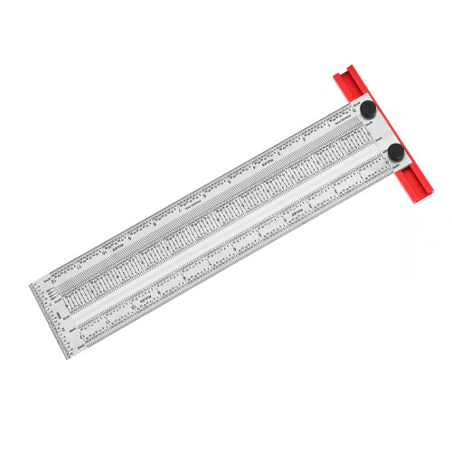 Markierlineal, Edelstahl, 12 Zoll, Schwarz 1
