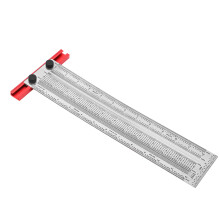 Regla en T para marcado 12 pulgadas, acero inoxidable, negro
