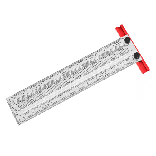 Markierlineal, Edelstahl, 12 Zoll, Schwarz 2