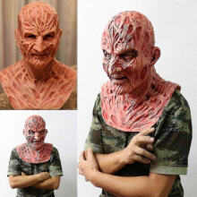 Halloween Mask Freddy Krueger Latex Mask Carnival Halloween Realistic Adult Party Scary Cosplay Prop