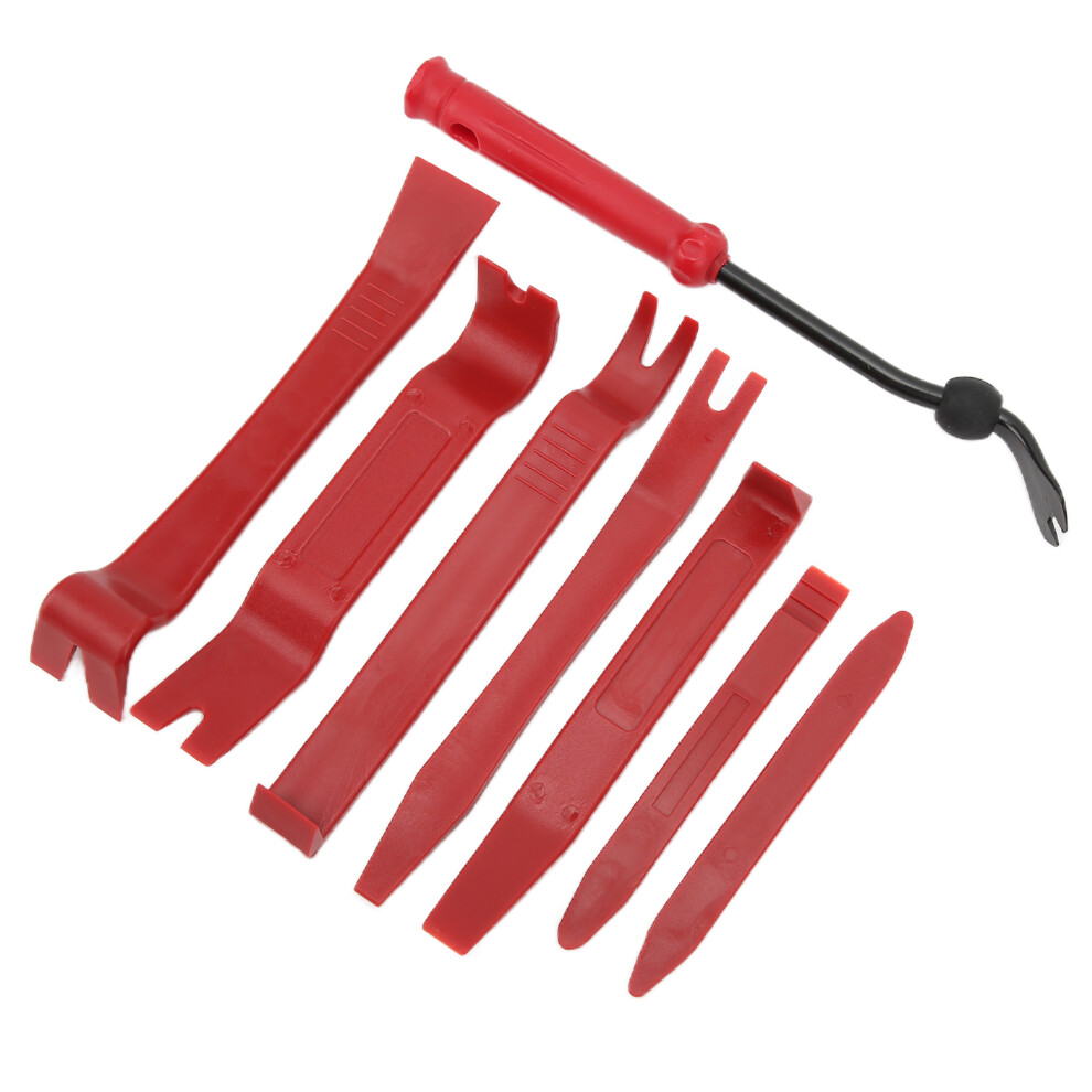 8Pcs Car Audio Disassembly Tool Set For Panel Removal, Red 8361340444537