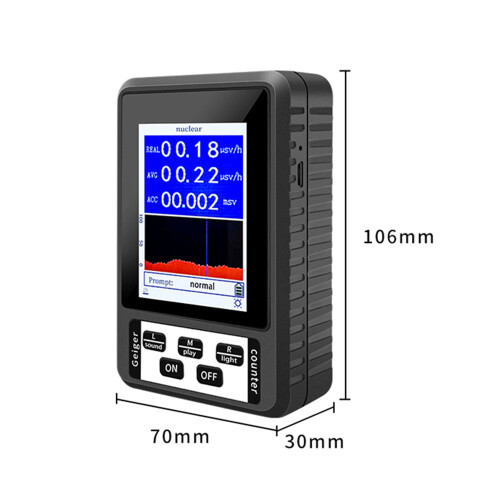 NRD-01 0-99.999 mSv 110x70x35mm Blanco/Negro 1