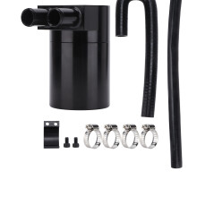 Double Baffled Oil Catch Can with Hoses