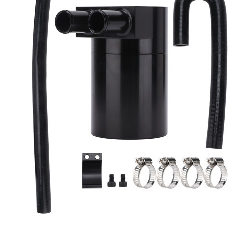 Double Baffled Oil Catch Can with Hoses 1