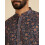 Manyavar Ανδρικό Σετ Πιτζάμα με floral στάμπα με βισκόζη (Μπλε 3Xl) 3