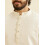 Manyavar Herrars Brokadtryckt Kurta Set (Crème, XL) 3