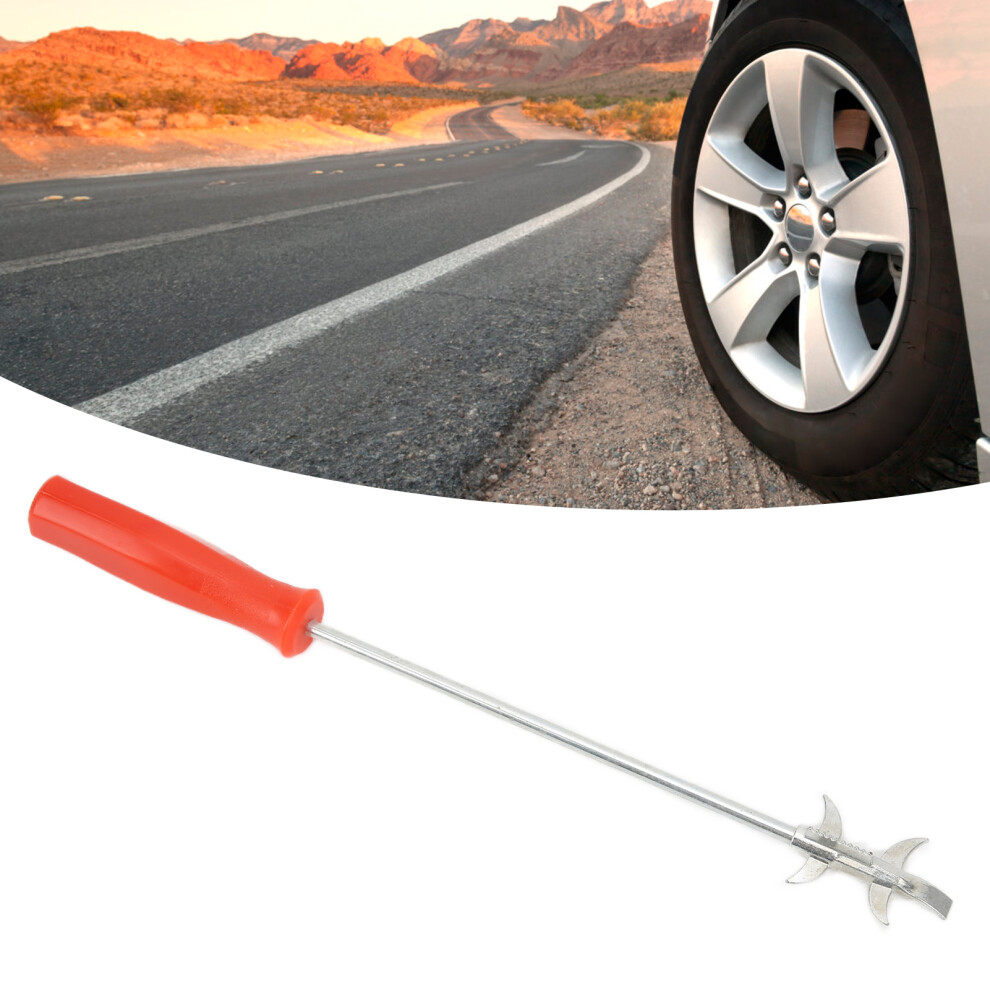 Multi-Function Zinc Alloy Car Tire Cleaning Hook - Durable Rubber Tyre Stone Remover Red 7901340446899