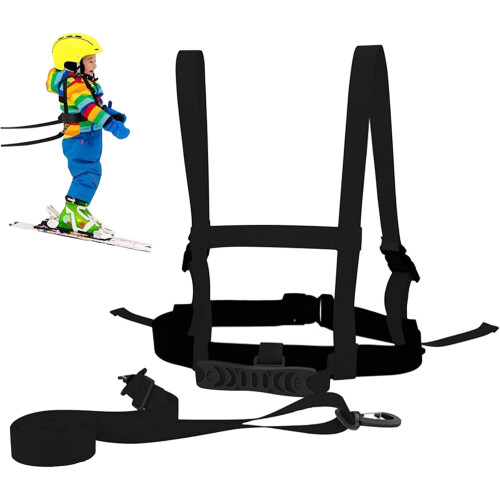 Kids Ski Harness Adjustable for Safe Skiing, Compatible with All Ski Sizes, Durable Material, Easy to Use 1