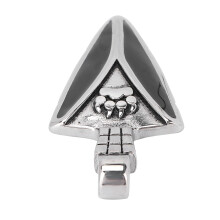 Titanium Steel Zipper Pendant Black Spearhead Replacement for Clothes & Bags