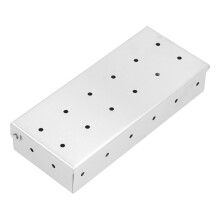 Stainless Steel BBQ Smoker Box for Grill, 435g, Indoor & Outdoor