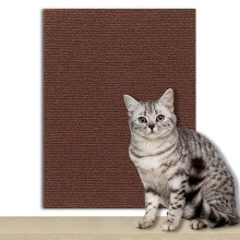 (30CM*30CM*5MM,dark brown)Sofa Protector Sticker: Self-adhesive Fabric Cats Scratch Pad, Cut To Size for Furniture & Walls