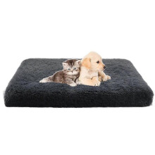 (S,grey)Plush Dog Bed Mat Cat Beds for Small Medium Large Dogs Removable for Cleaning Puppy Cushion Super Soft Claming Dog Beds Pet Bed