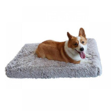 (L,coffee)Plush Dog Bed Mat Cat Beds for Small Medium Large Dogs Removable for Cleaning Puppy Cushion Super Soft Claming Dog Beds Pet Bed