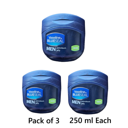 Vaseline 3x Vaseline Blue Seal Men Fresh Petroleum Jelly 250ml.