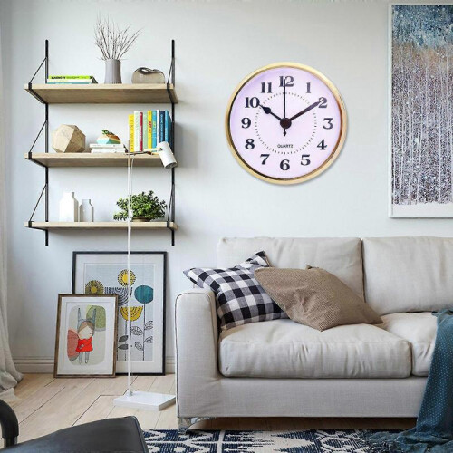 Golden for Rim 90mm Classic Quartz Clock Insert Embedded Mini Wall Clock for Head Diy Movement with Arabic Numerals 1