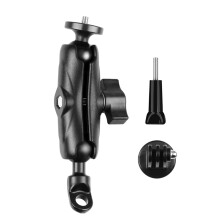 PU702B Fahrradspiegelhalterung 1/4-Zoll-Schraube Schwarz 16x6cm