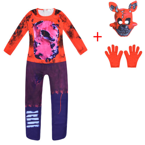 (#I, 130cm) Kids Adults Five Nights at Freddy's FNAF Jumpsuit Costume ...