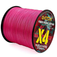 (12lb,pink)1000M 4 Strands Braided Fishing Line Multifilament Threads X4 Carp PE Wire 10-80LB 0.11MM-0.50MM