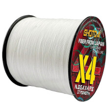 (10lb,white)1000M 4 Strands Braided Fishing Line Multifilament Threads X4 Carp PE Wire 10-80LB 0.11MM-0.50MM