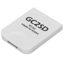 Portable GC2SD Card Reader for Wii 512GB Micro Storage, White