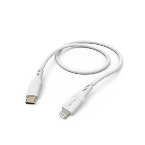 Hama HAMA Töltő/Adatkábel Rugalmas USB-C - Lightning 1.5m Fehér 1