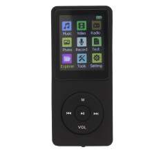 Schwarz 1,8-Zoll-LCD-MP3-MP4-Player 64G ultra-dünn
