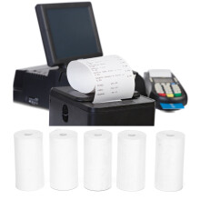 5 Rolls Thermal Paper 57x30mm Clear Smooth Dustproof Small Lightweight Receipt